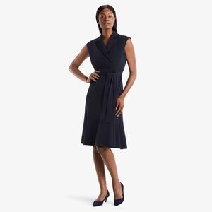MM Lafleur Navy Wrap Dress